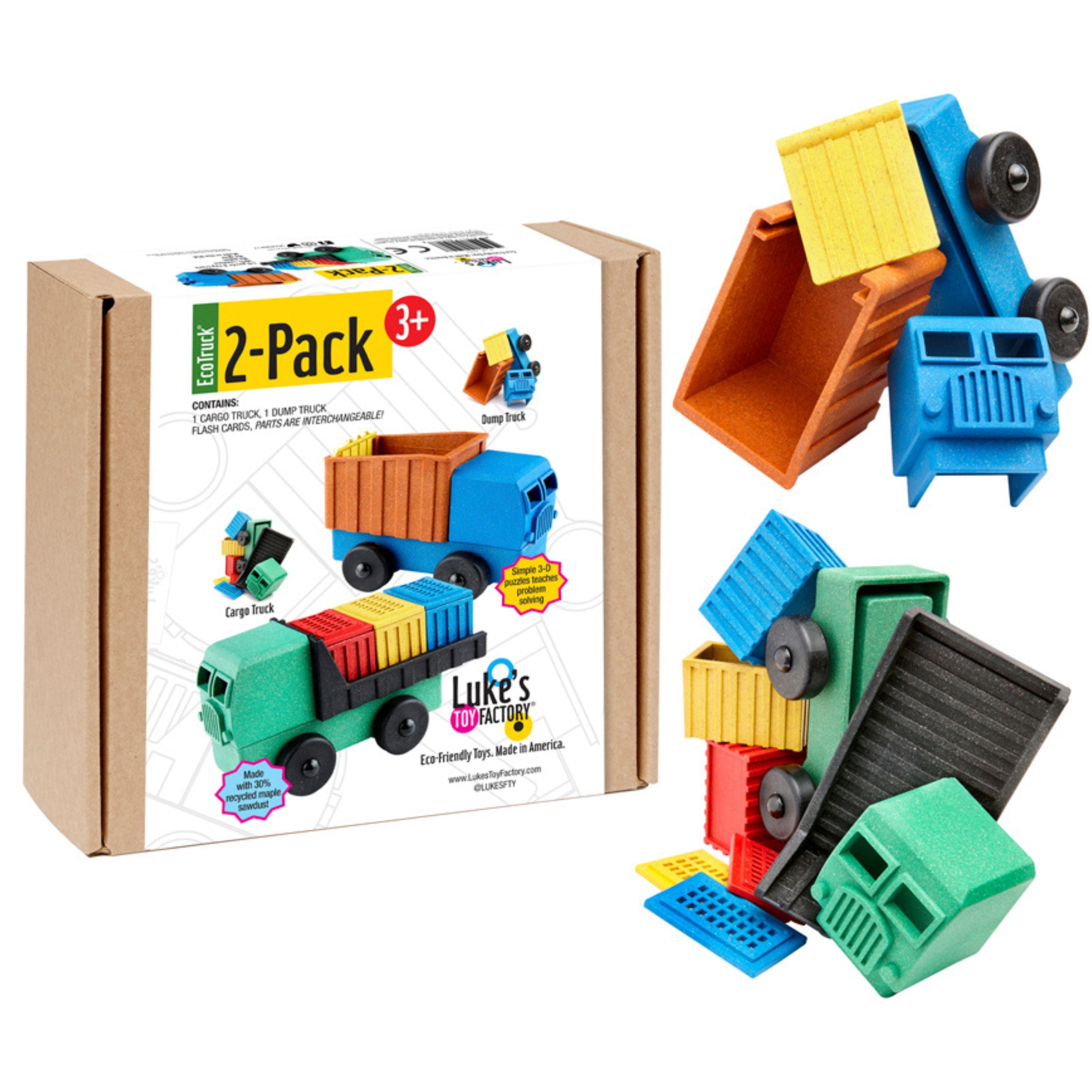 Luke's Toy Factory 2-Pack Dump and Cargo Truck