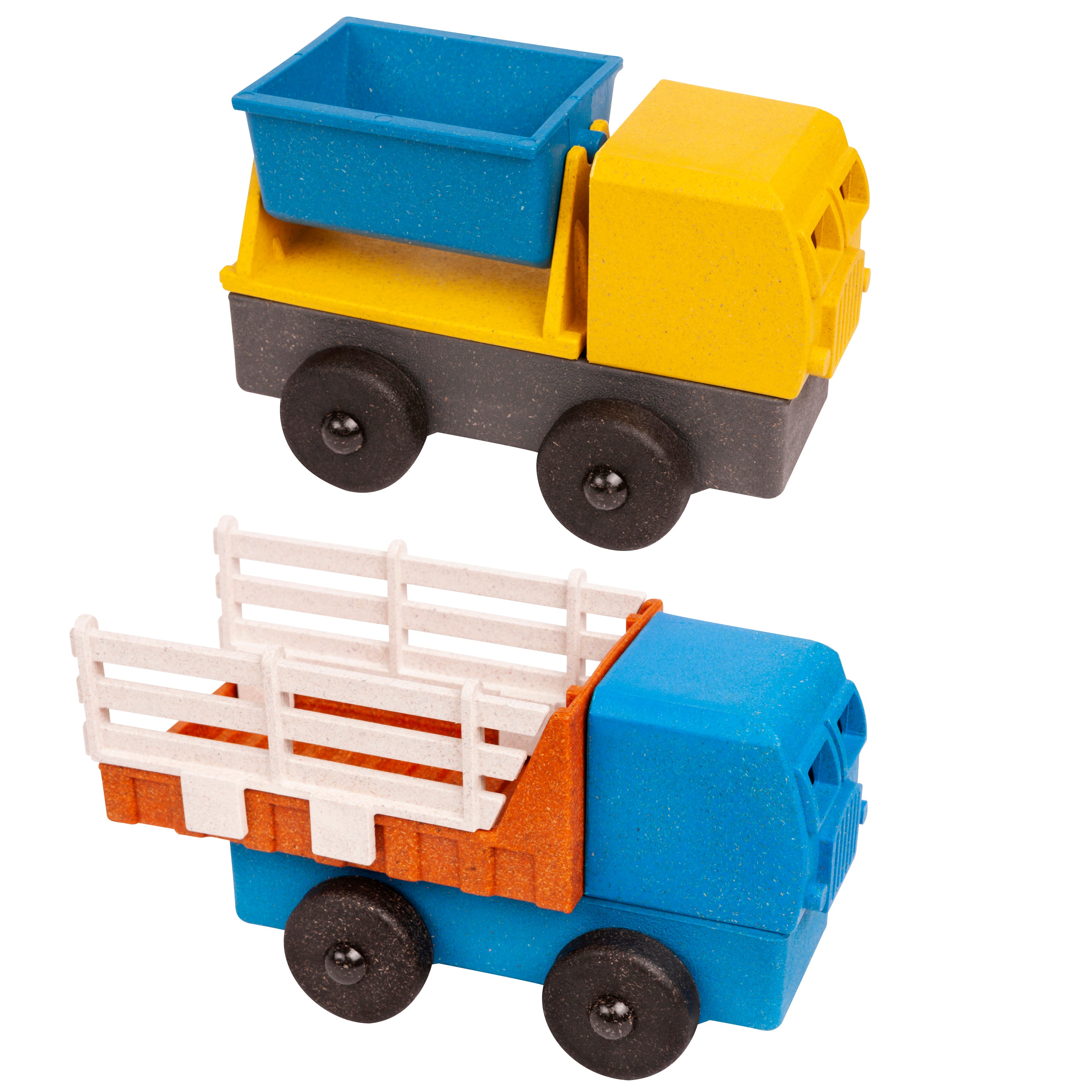 Tipper Truck Toy and Stake Truck Toy from Luke's Toy Factory