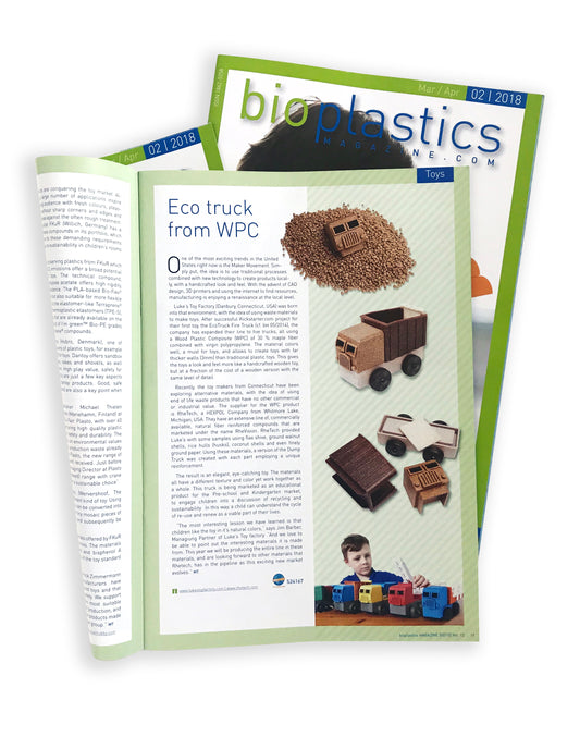 Luke's Toy Factory. Bioplastics Magazine. Eco truck from WPC
