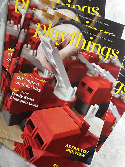 Luke's Toy Factory on Cover of "Playthings" Magazine