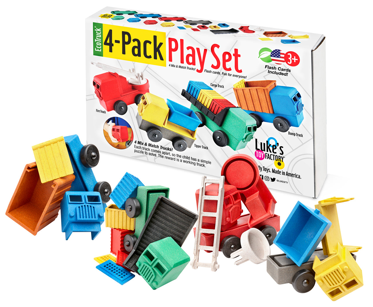 Preschool Play Truck Box Set - 4 Pack