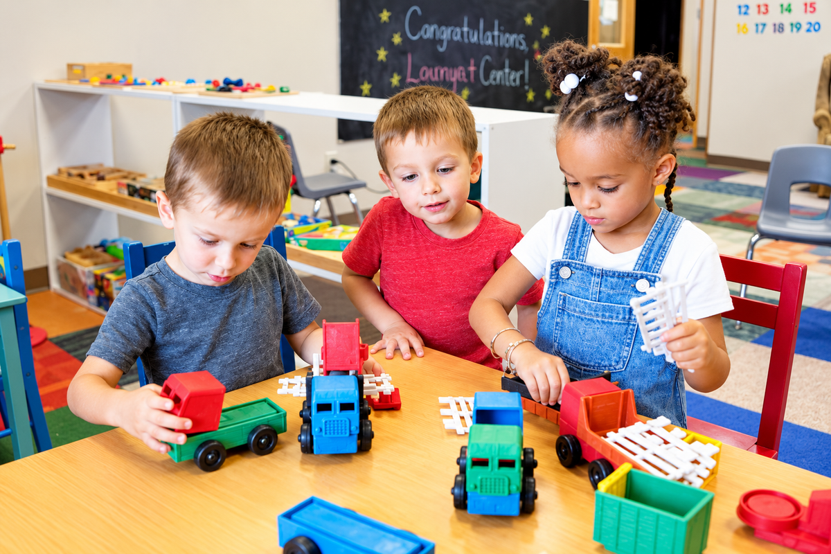 Preschool Play Truck Box Set - 4 Pack