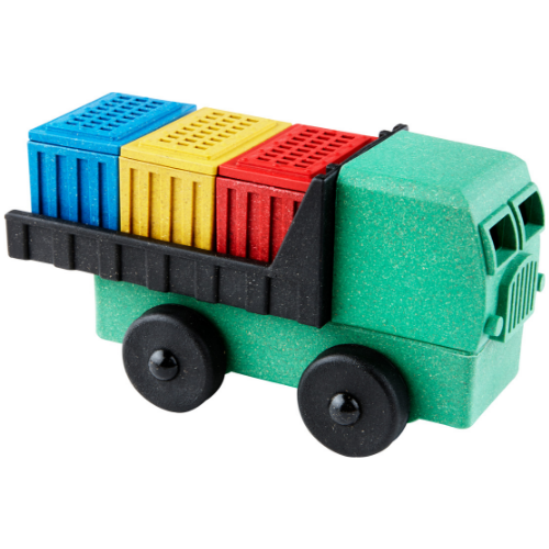A picture of Luke's Toy Factory Cargo Truck Toy from the side