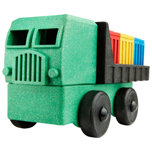 A head on image of a Luke's Toy Factory Cargo Truck educational toy