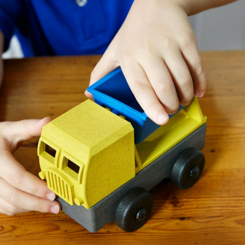 Luke's Toy Factory Tipper Truck in Child's hand