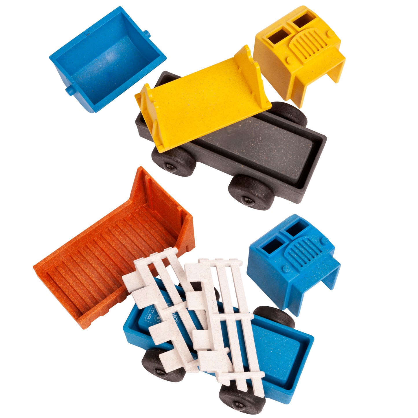 Tipper Truck Toy and Stake Truck Toy Puzzle Pieces